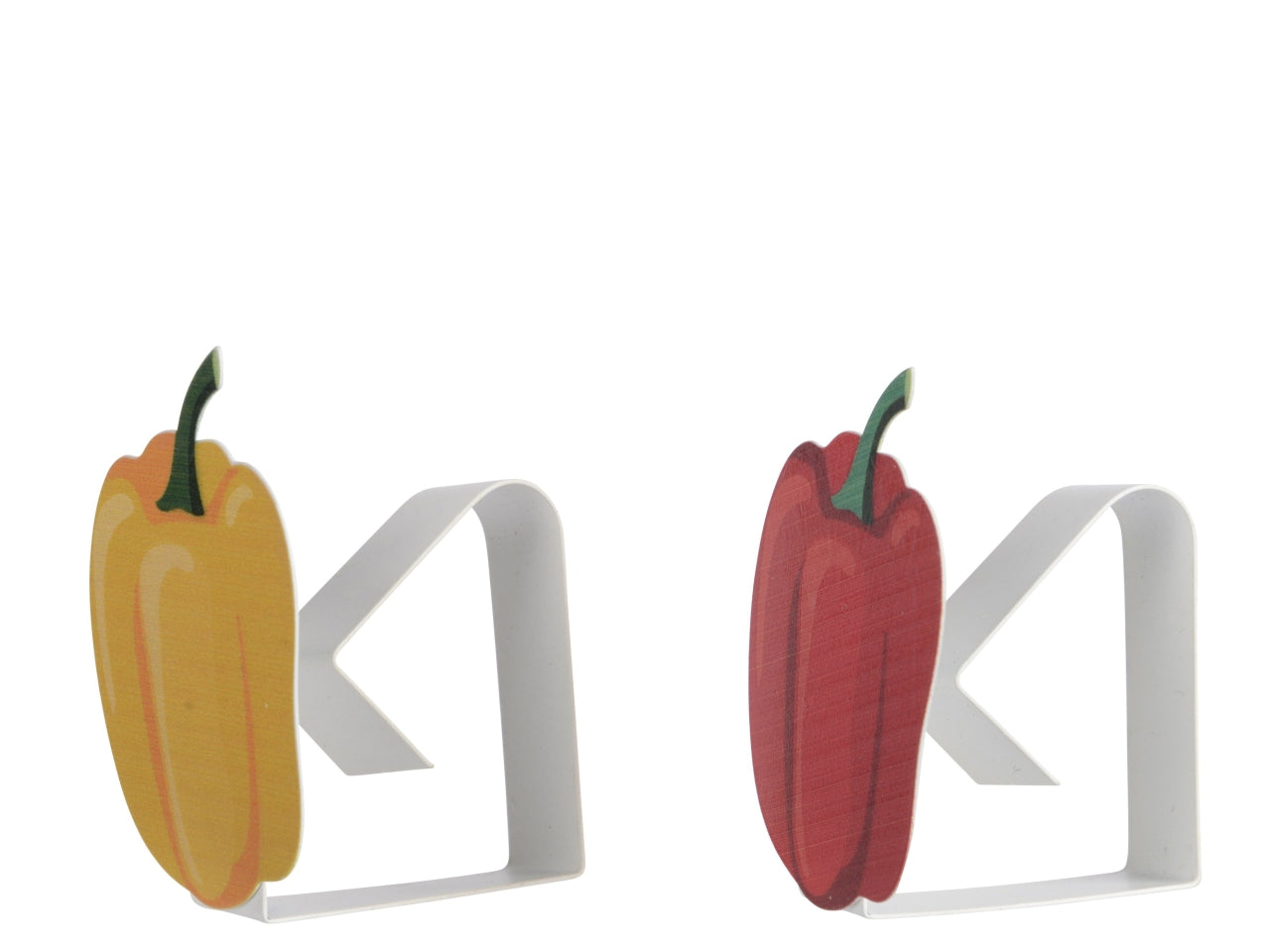 Fermatovaglia peperoncino 4pezzi 2 assortiti 4x6.2xh.4.5cm