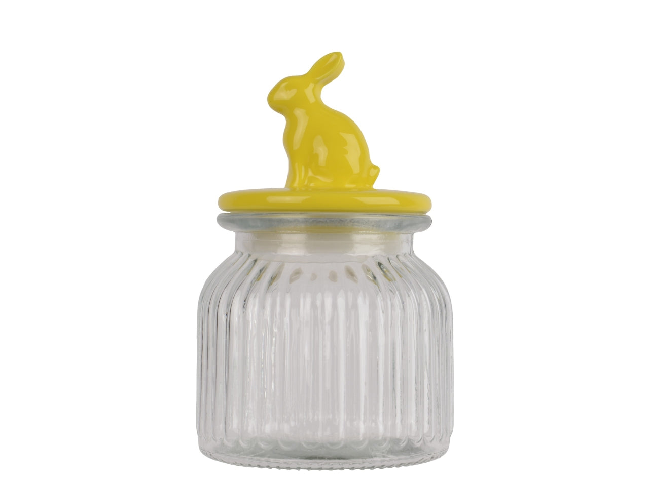 Barattolo coniglio vetro d.11xh.18cm