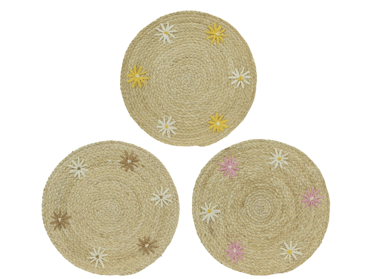 Tovaglietta corda 3 assortiti d.38xh.0.35cm