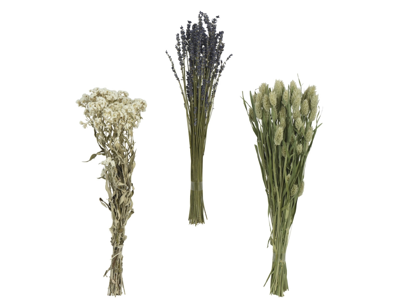 Mazzolino fiori secchi 3 assortiti 55x25xh.55cm