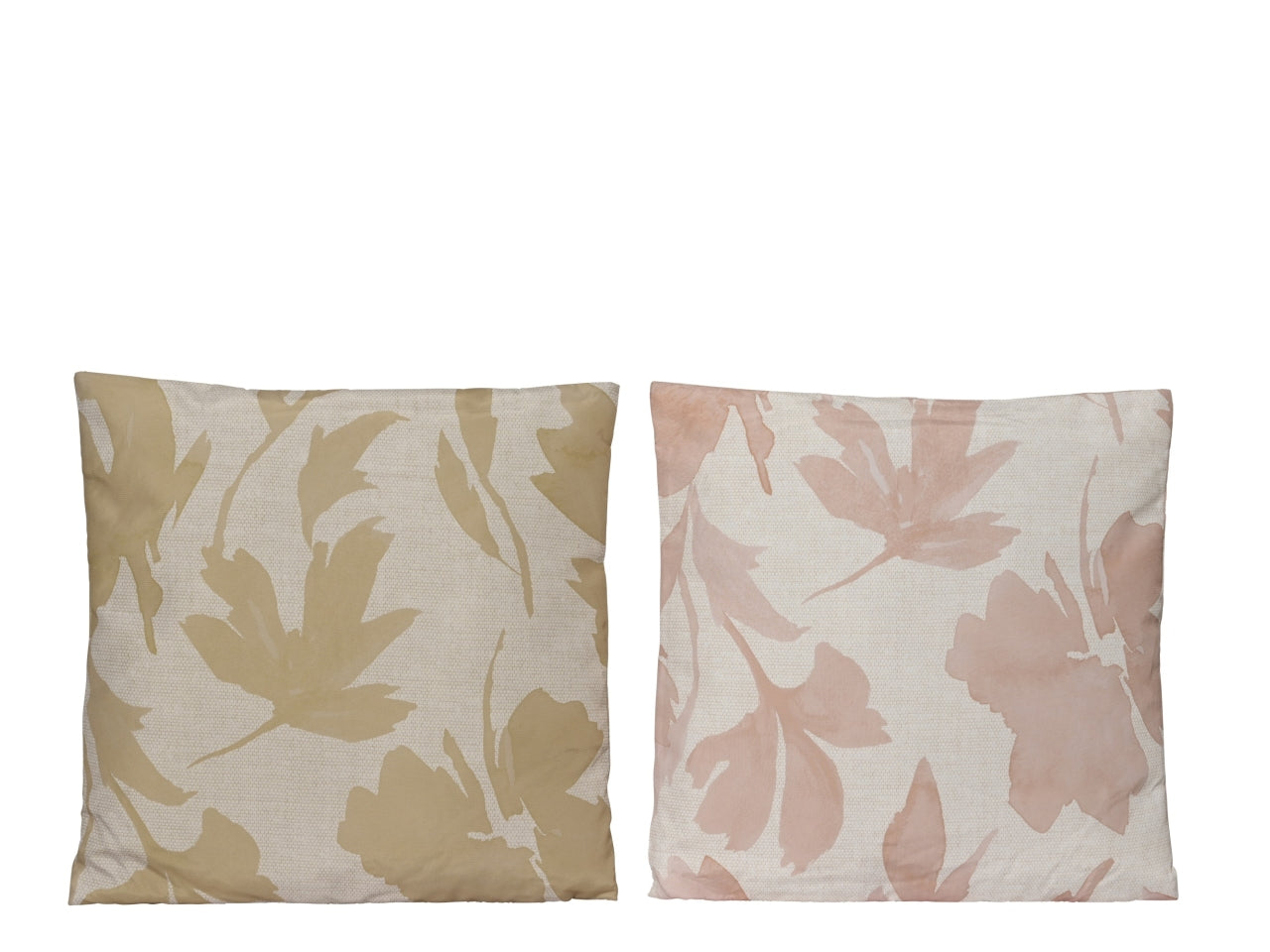 Cuscino quadrato foglie 2 assortiti 45x45xh.4cm