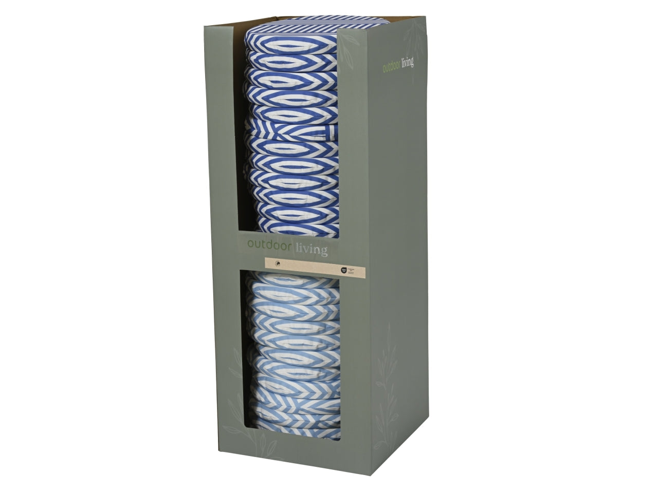 Coprisedia tondo rigato 2 assortiti d.38xh.4cm