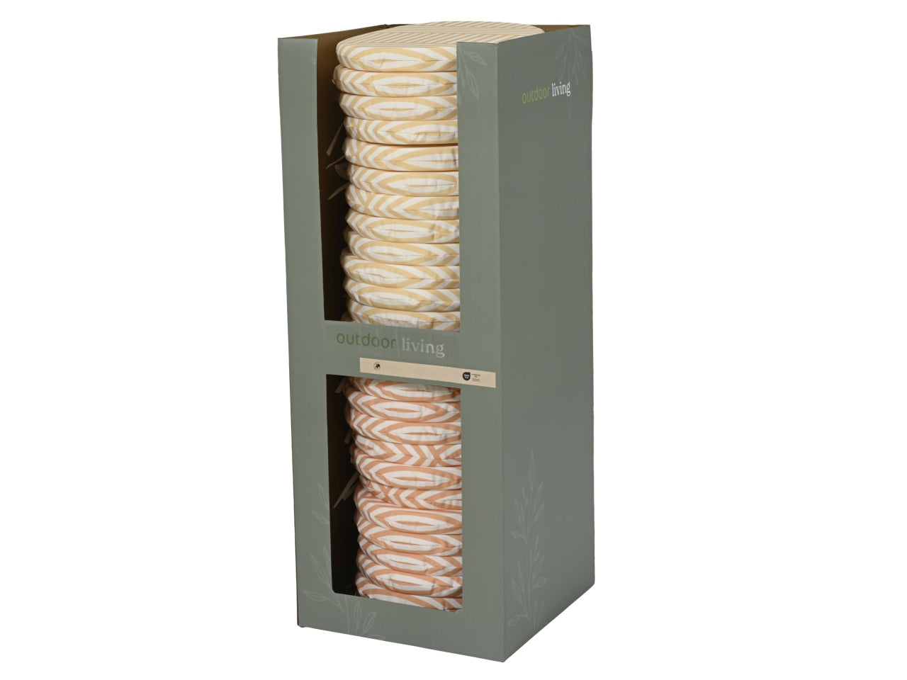 Coprisedia tondo rigato 2 assortiti d.38xh.4cm