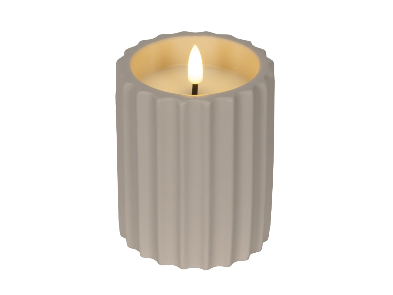 Candela led bianca d.8.5xh.11.5cm