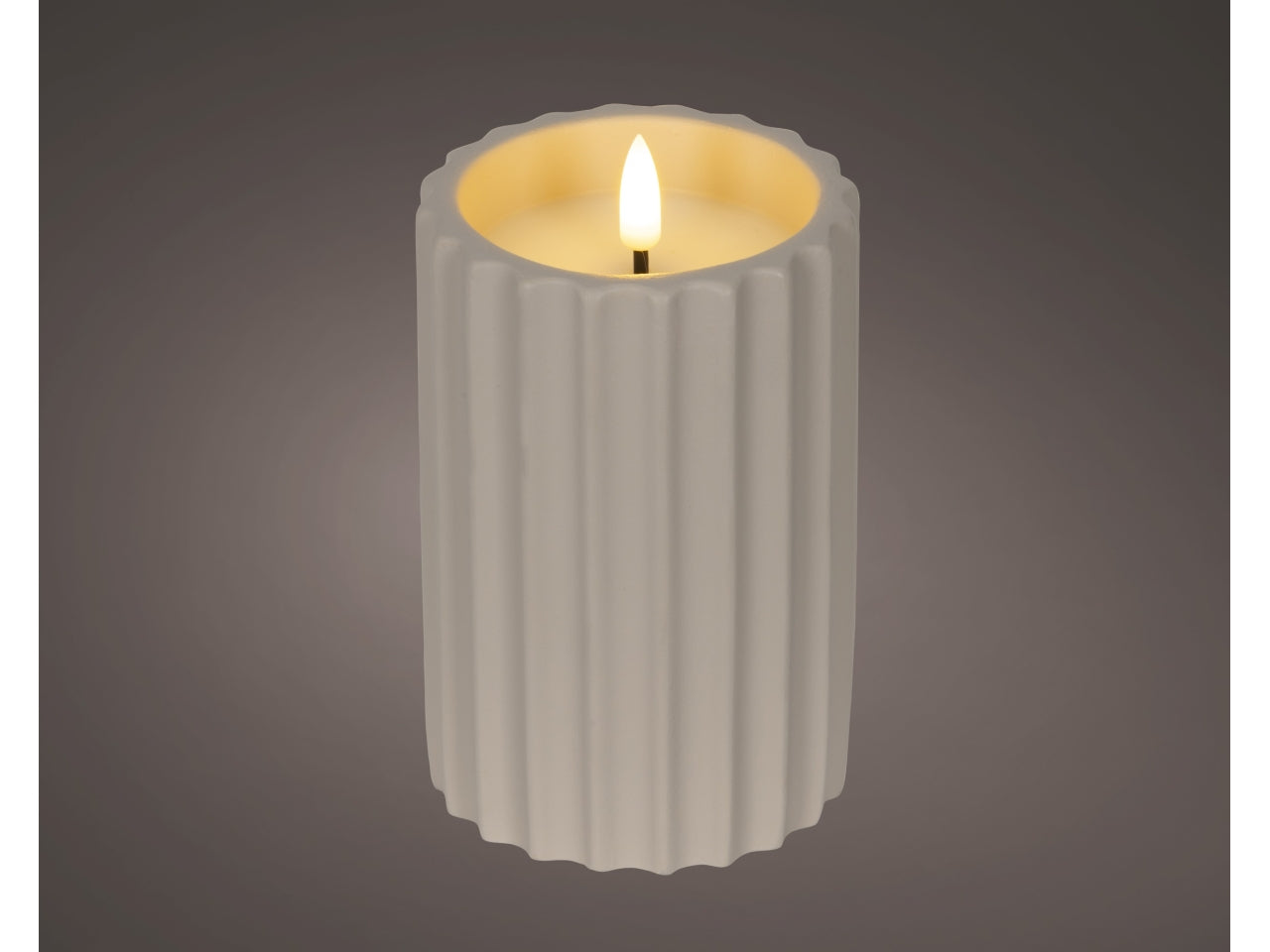 Candela led bianca d.8.5xh.14cm