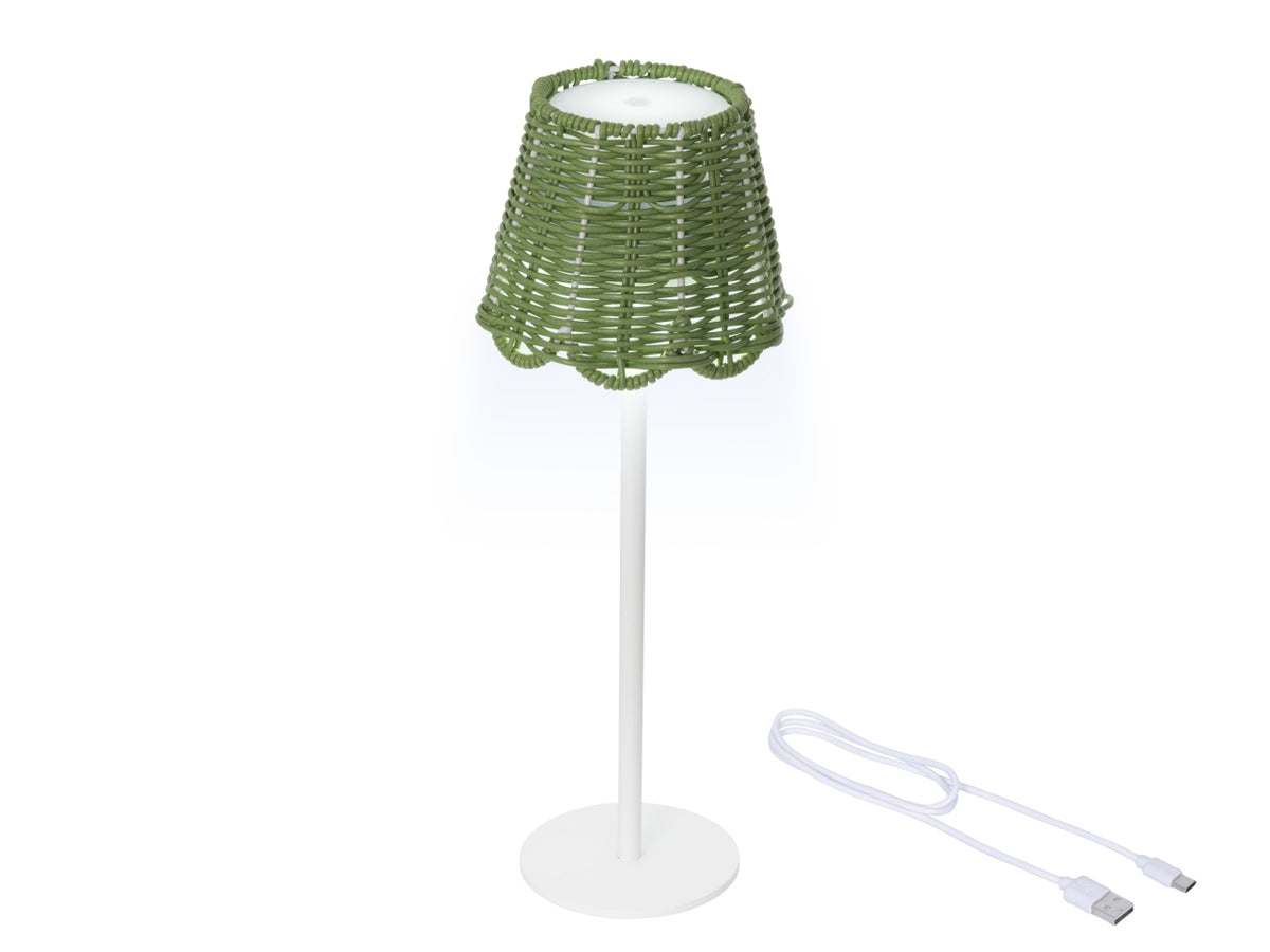 Lampada da tavolo c/led verde d.12.5xh.39cm