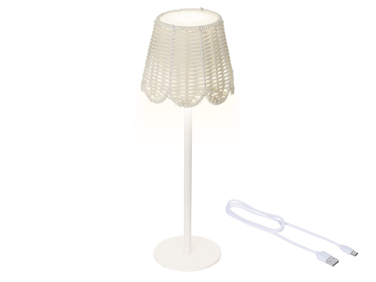 Lampada da tavolo c/led bianca d.12.5xh.39cm