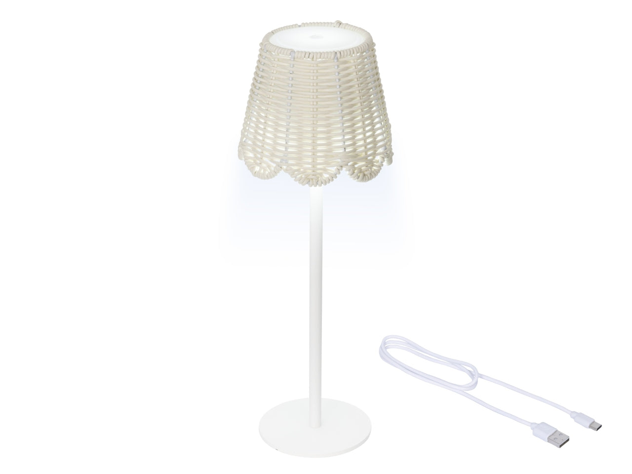 Lampada da tavolo c/led bianca d.12.5xh.39cm