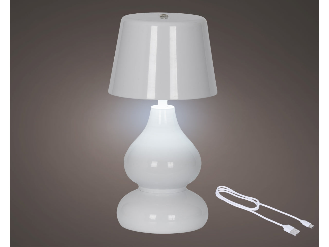 Lampada da tavolo c/led bianca d.13xh.26cm