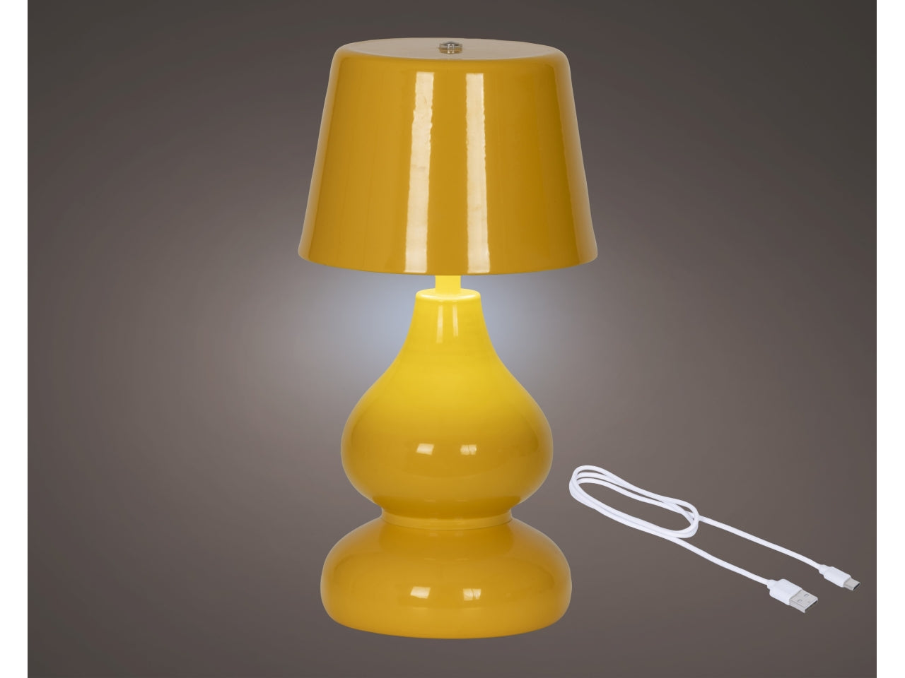 Lampada da tavolo c/led arancio d.13xh.26cm