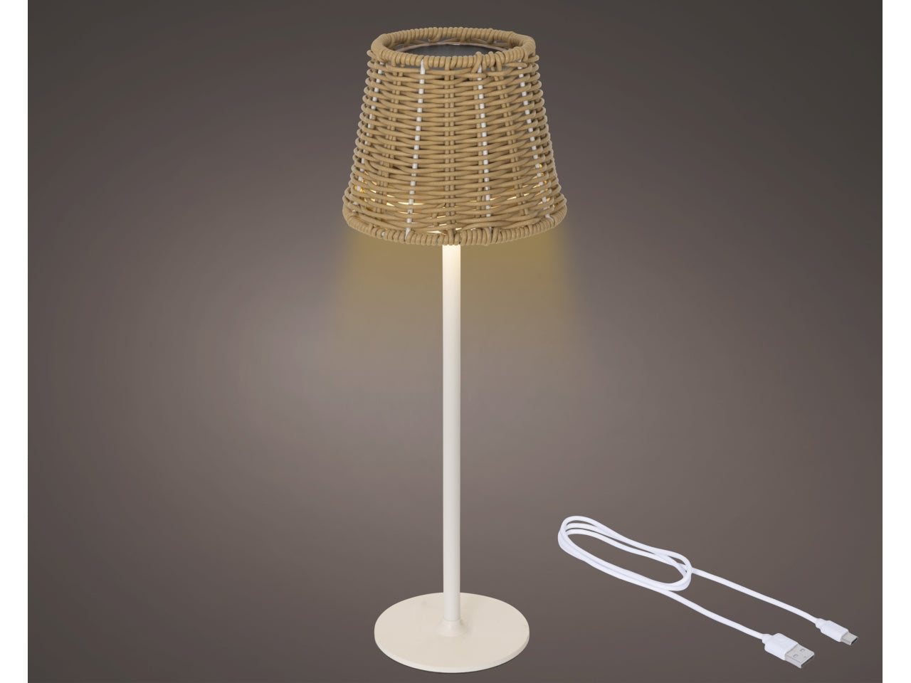Lampada da tavolo solarebeige d.11xh.38.5cm
