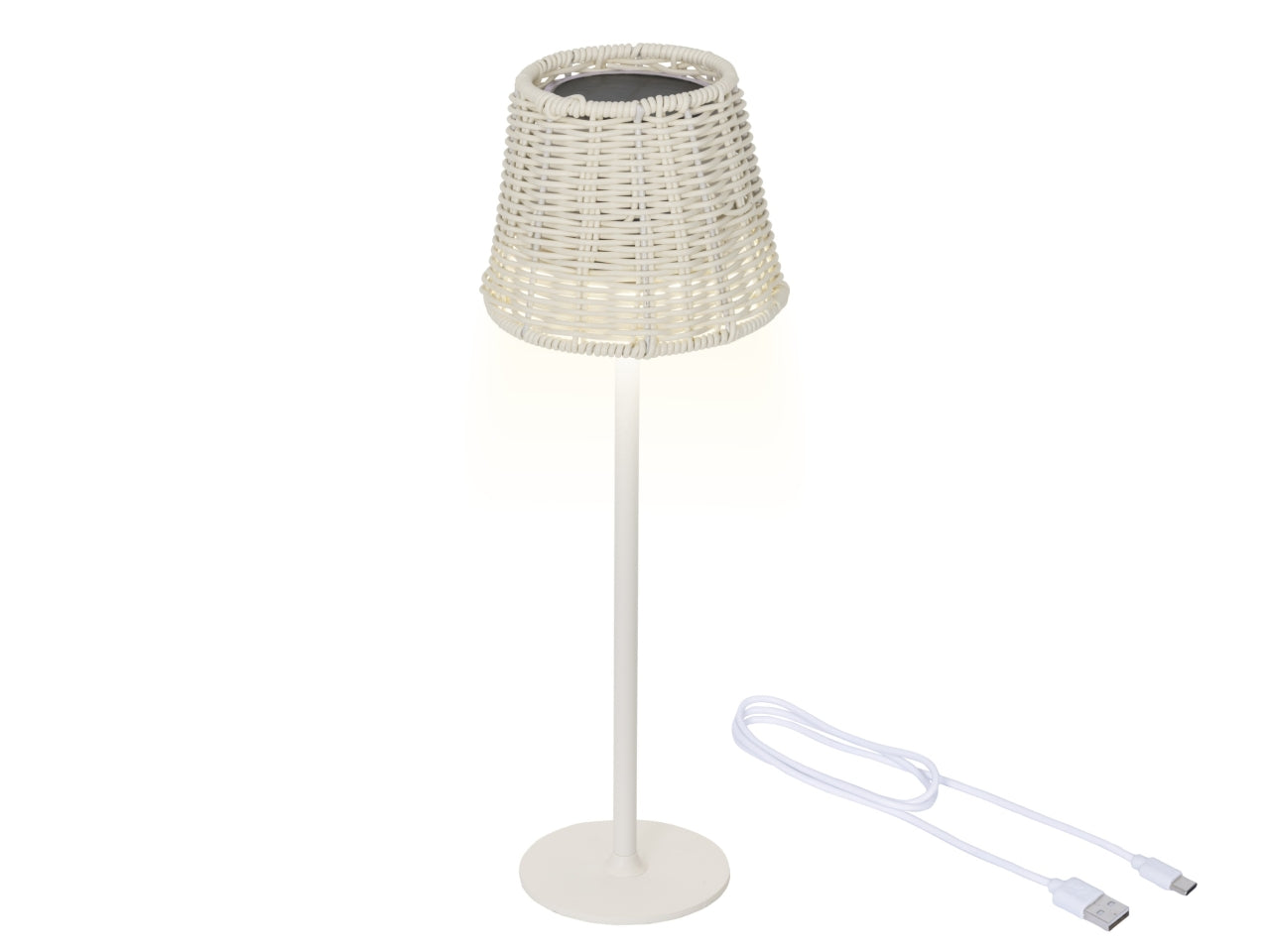 Lampada da tavolo solare bianca d.11xh.38.5cm