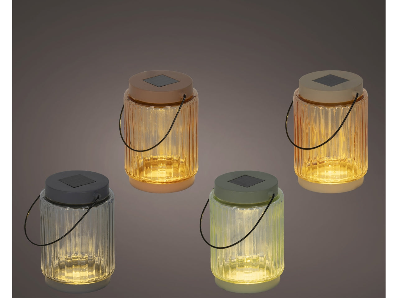 Barattolo ricar. solare 4assortiti d.8.5xh.12cm