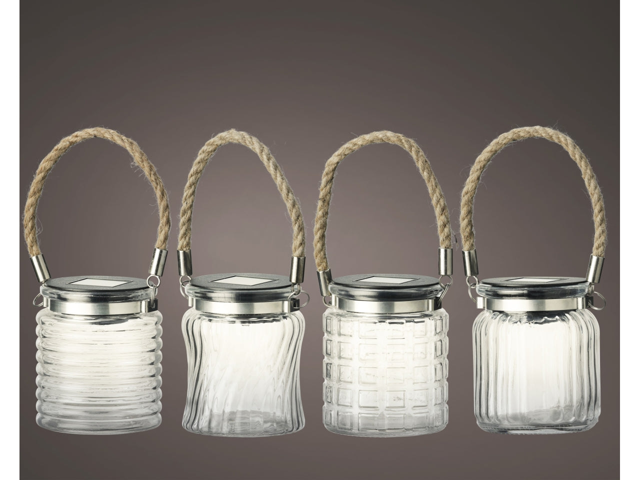 Barattolo ricar. solare 4assortiti d.7.5xh.9cm