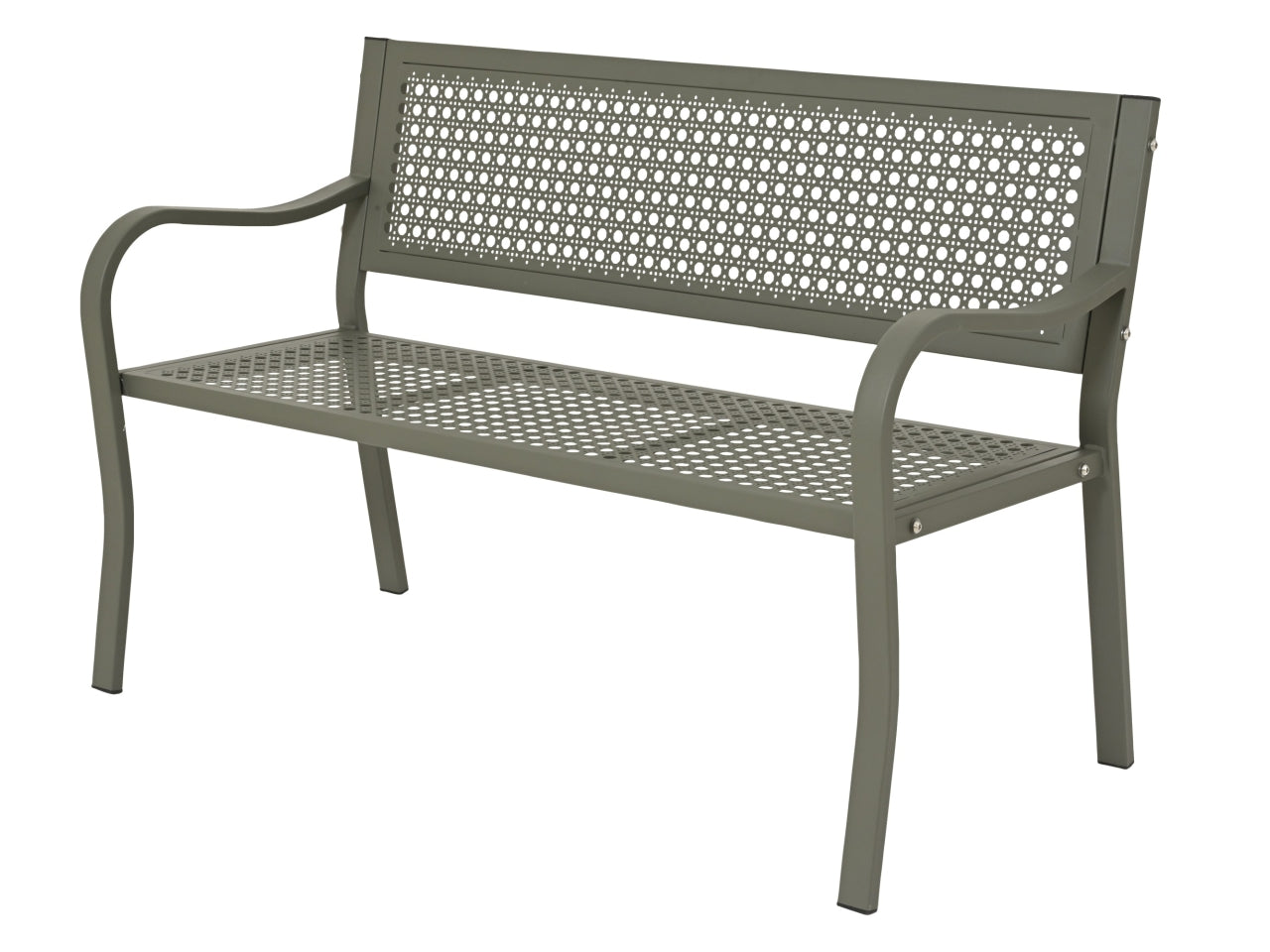 Panchina alluminio verde 123x57.5xh.79cm