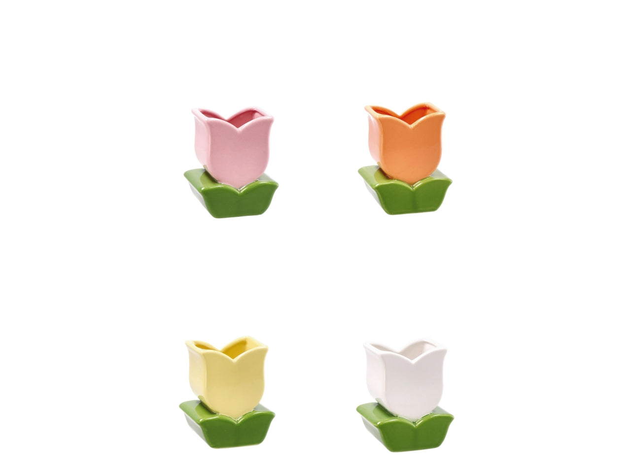 Dolom lale vaso tulipano 11x9xh13cm in 4 colori assortiti