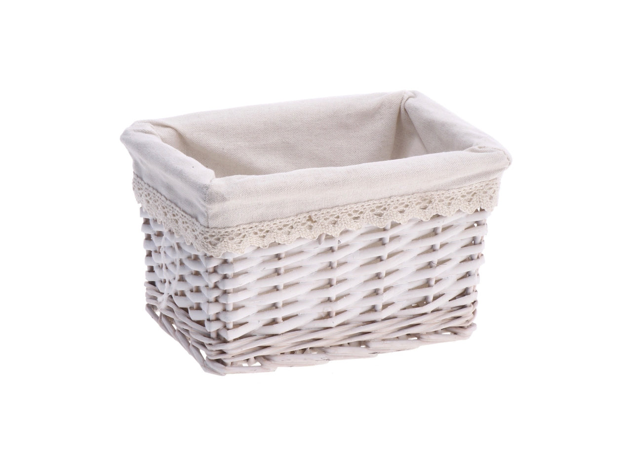 Shiwa cestino rettangolare 20x15xh11cm con interno in tessuto, 4 varianti di colore