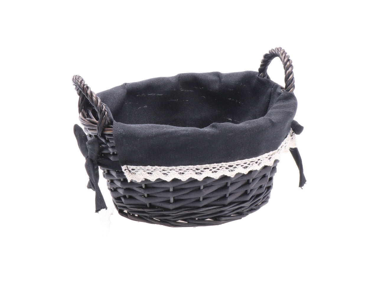 Shiwa cestino tondo d.22xh14cm con interno in tessuto, 4 varianti di colore