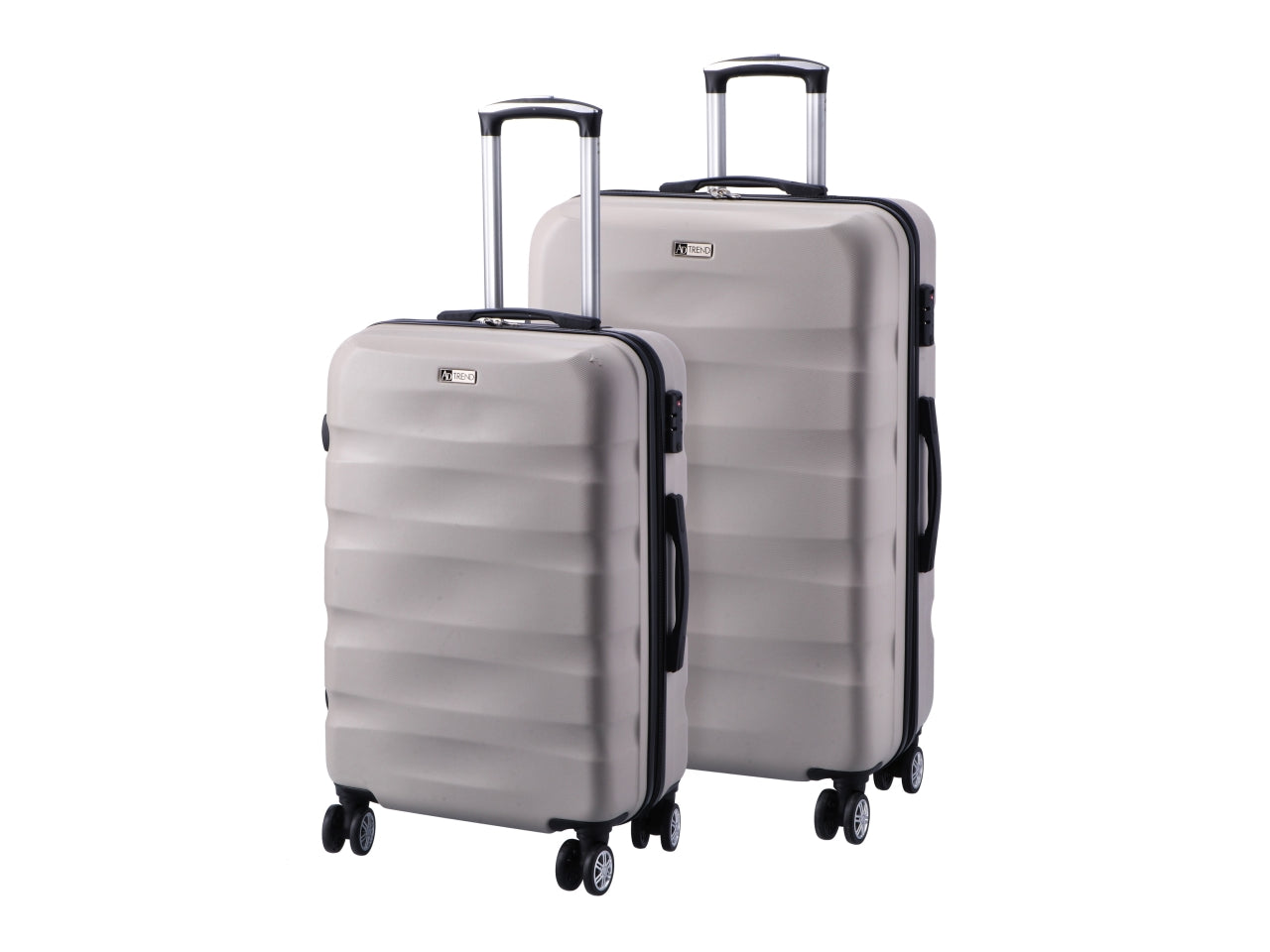 Trolley da viaggio set da 2 pezzi 32l e 60l grigio chiaro