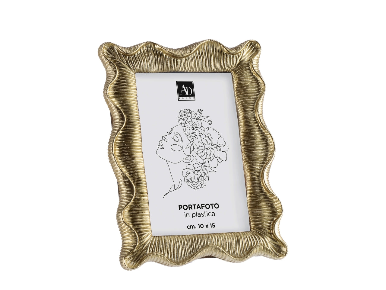 Portafoto in resina cm10x15 oro