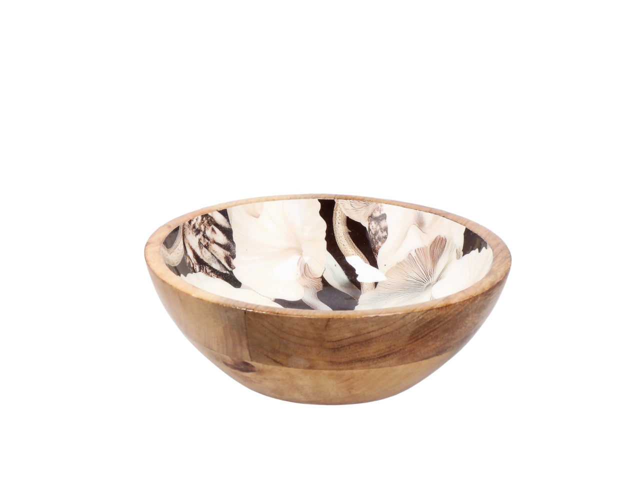 Abel ciotola 20xh.7cm in legno con decorazione floreale, 2 assortimenti