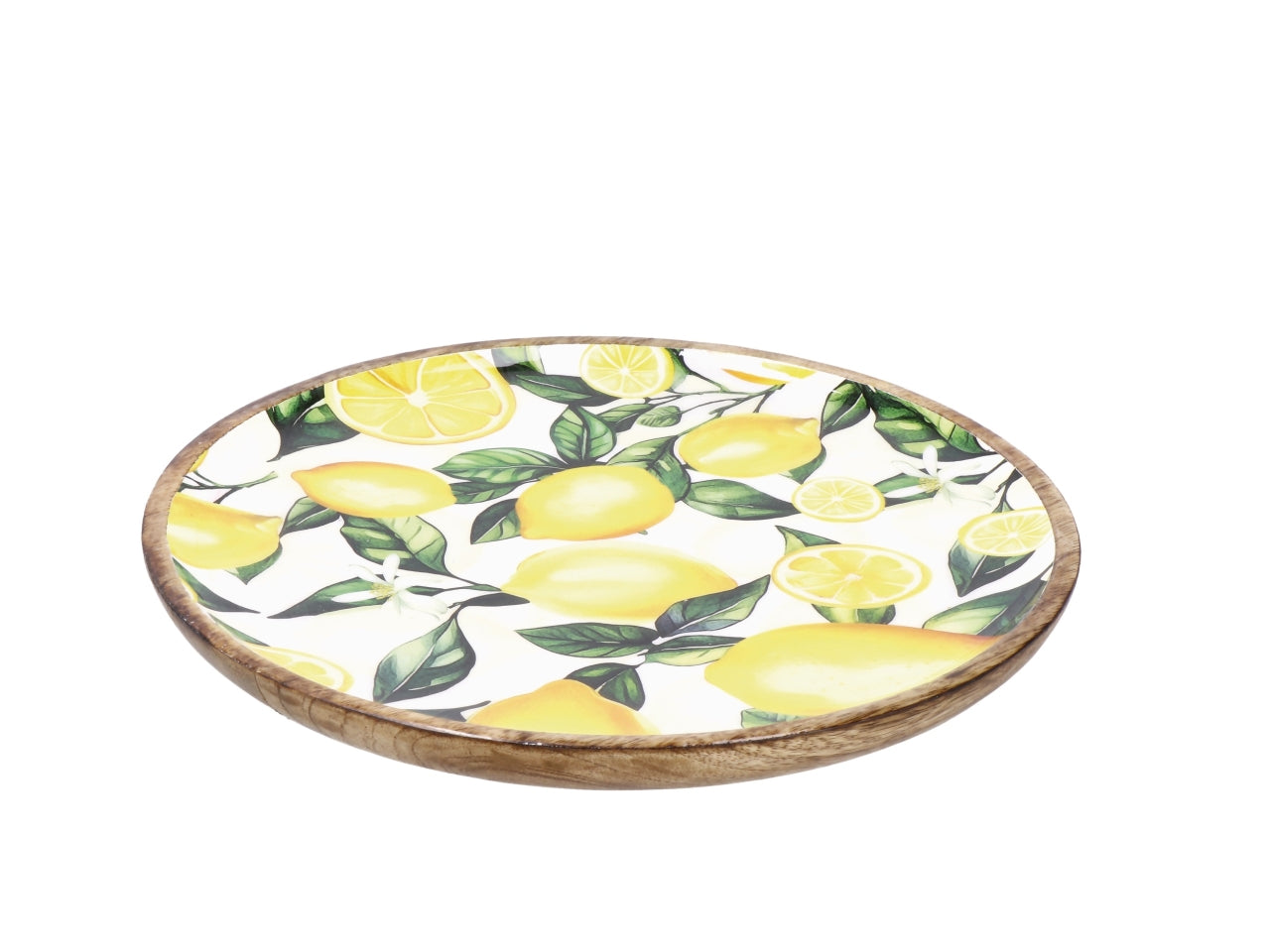 Yari piatto 30cm in legno con 2 decori assortiti