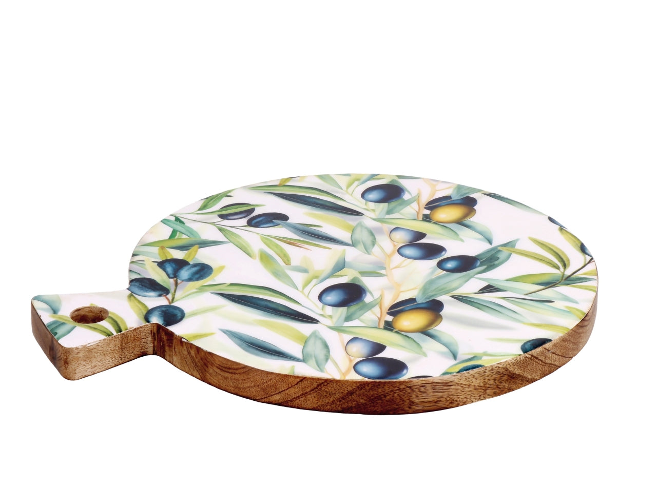 Yari vassoio 39x29xh3cm in legno con manico, 2decori assortiti