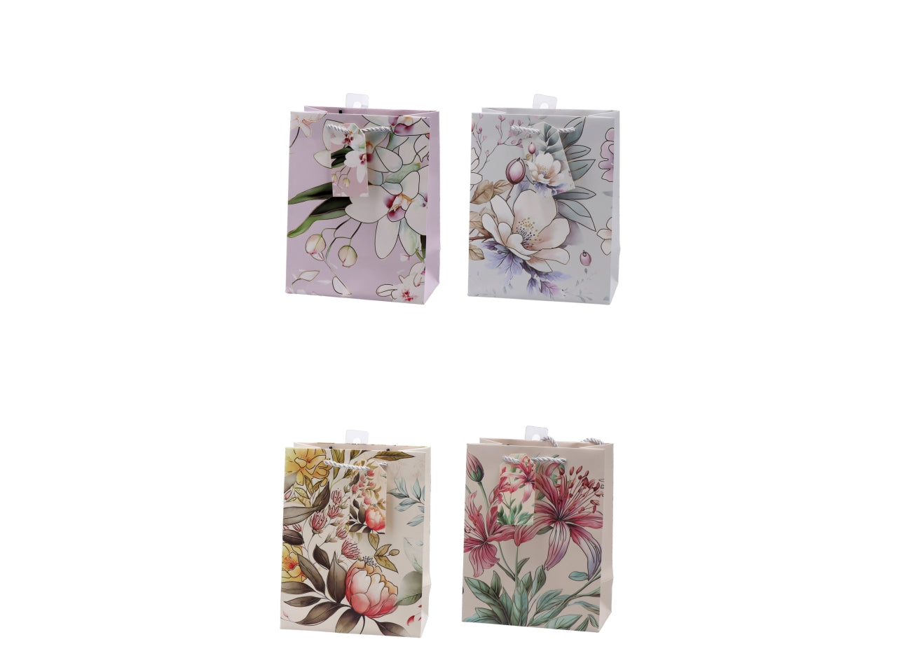 Shopper fiorata 18x10xh23cm, 4 assortimenti