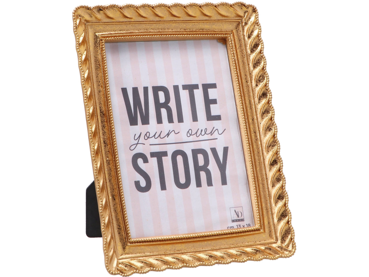 Portafoto in resina 13x18cm oro