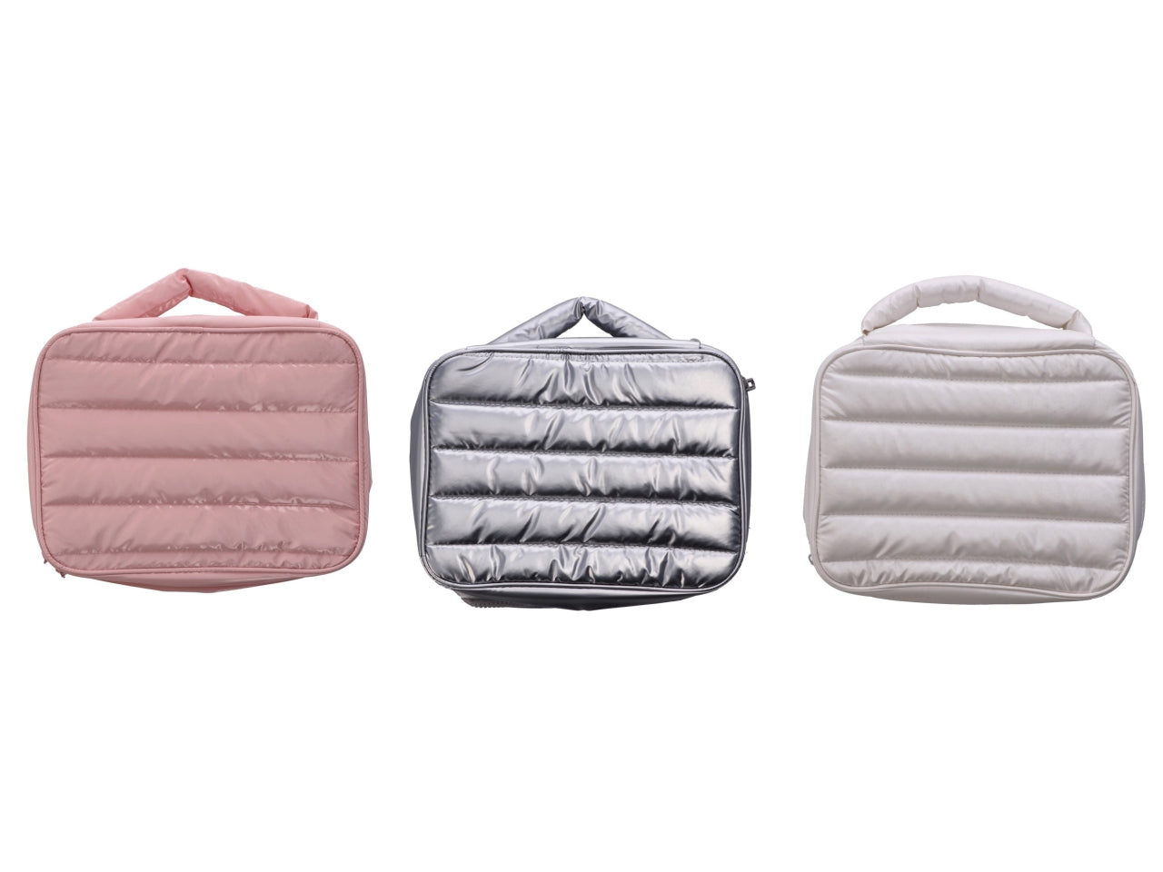 Pochette trapuntata con manico 25x20xh9cm in 3 varianti di colore