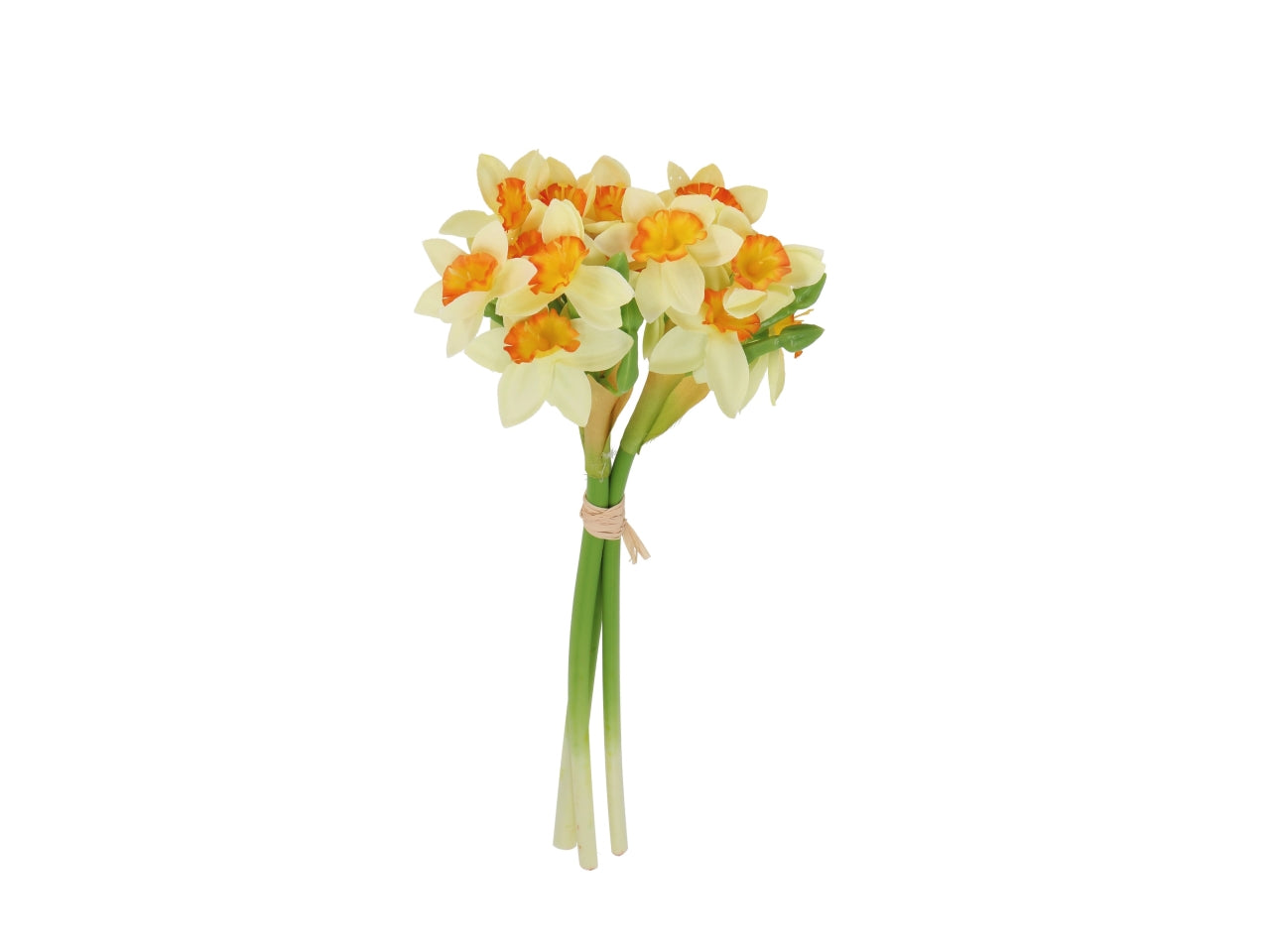 Bouquet di narcisi da 27cm con 18 fiori in 3 varianti di colore