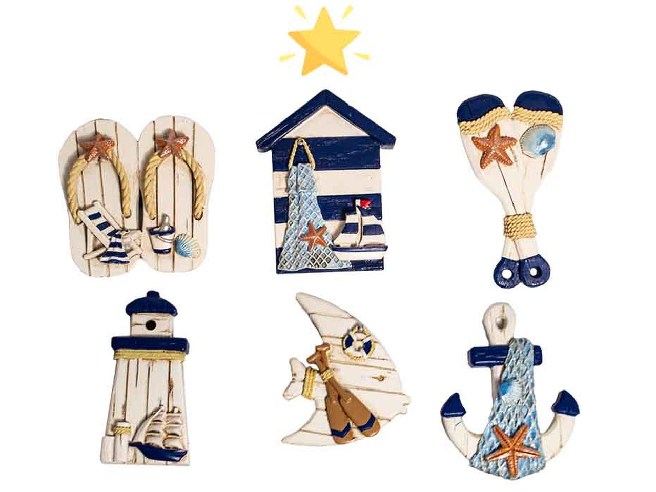 Magnete resina mare in 6 assortimenti