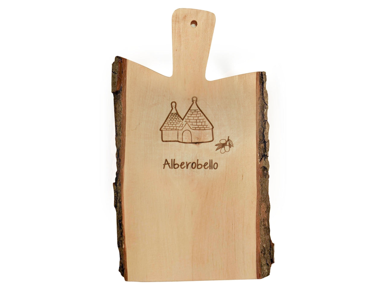 Tagliere in legno corteccia piccolo trullo