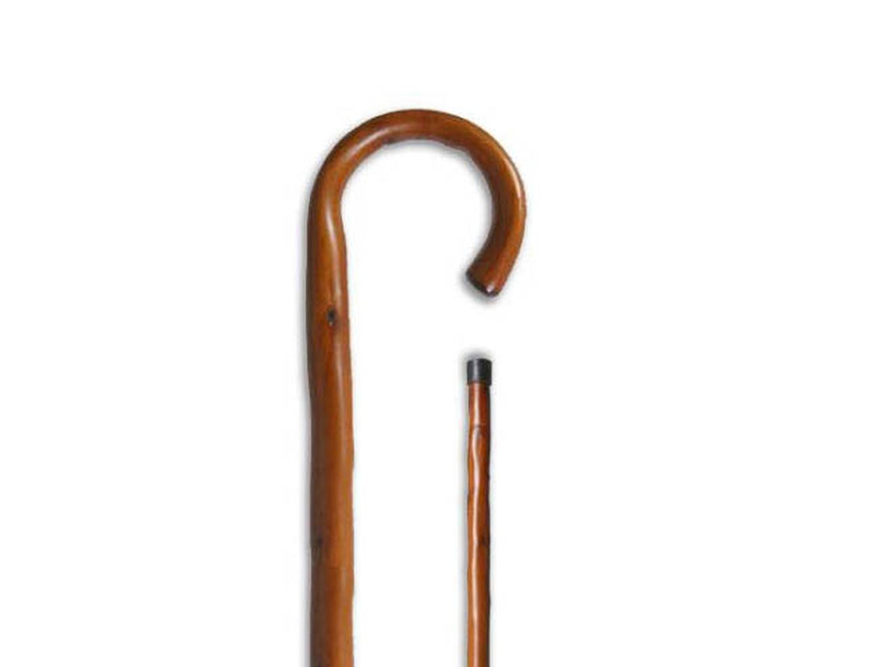 Bastone uomo marrone puntale gomma