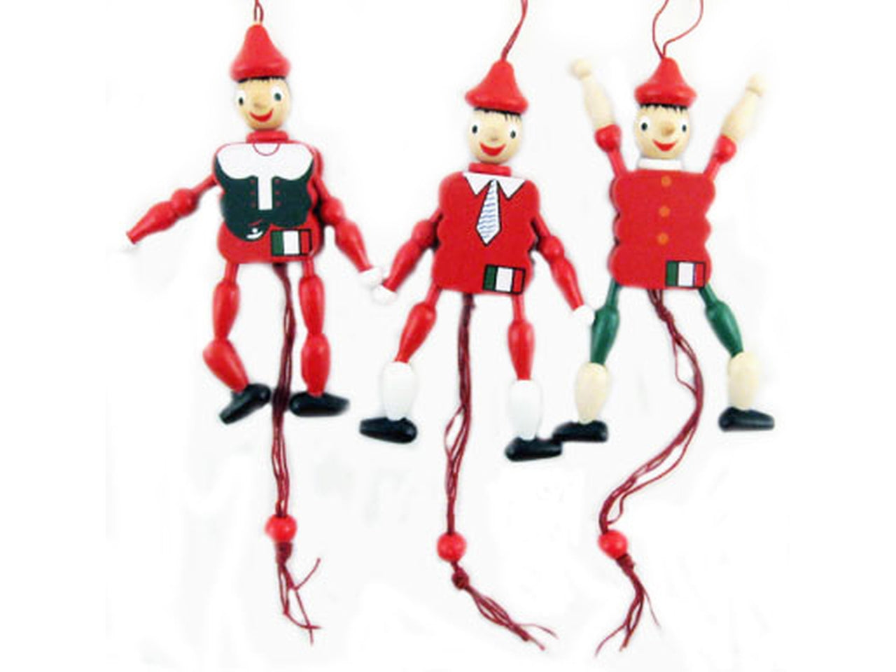 Marionette pinocchio in legno 20cm in 3 assortimenti