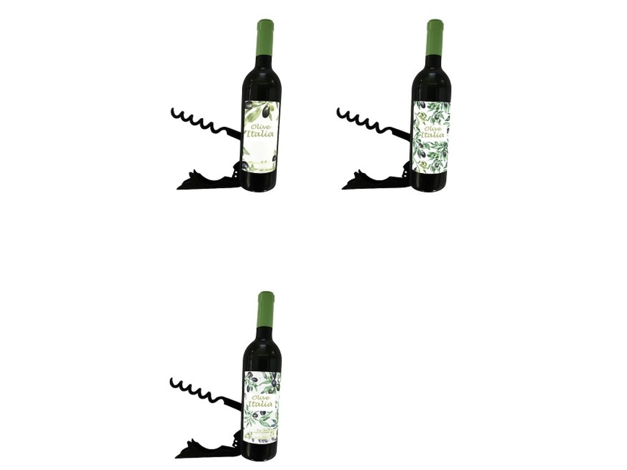 Calamita apribottiglia in resina olive