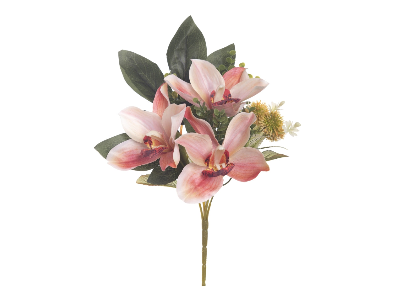 Mazzo cimbydium 33cm con 3 fiori pesco