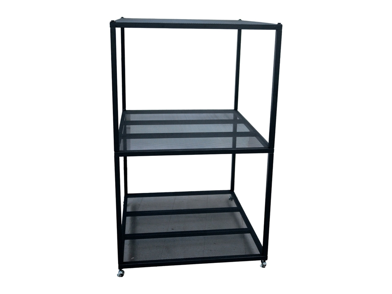 Scaffale in metallo con ruote 100x100x157cm nero