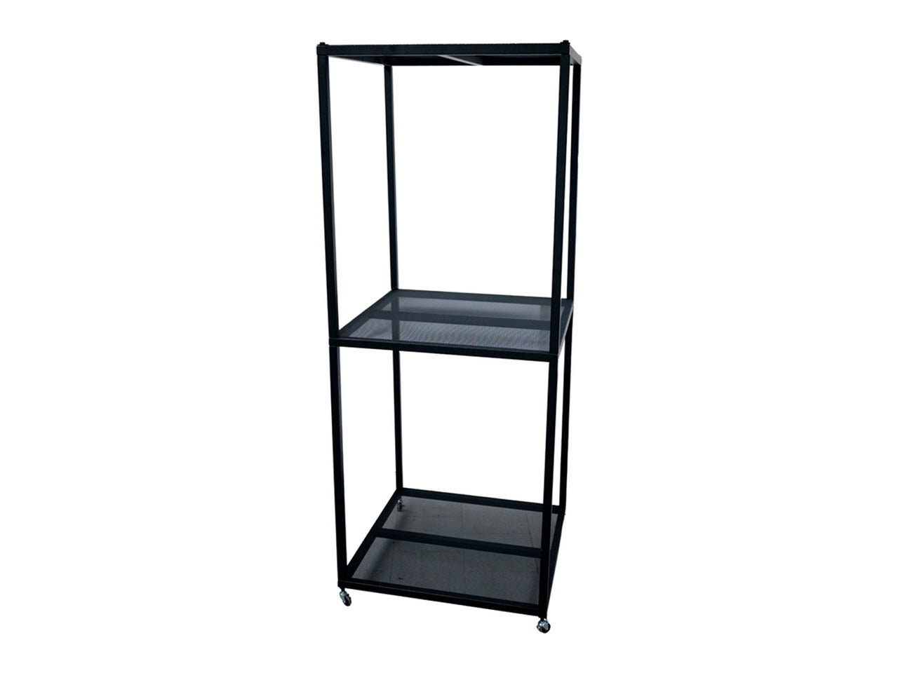 Scaffale in metallo con ruote 80x80x197cm nero