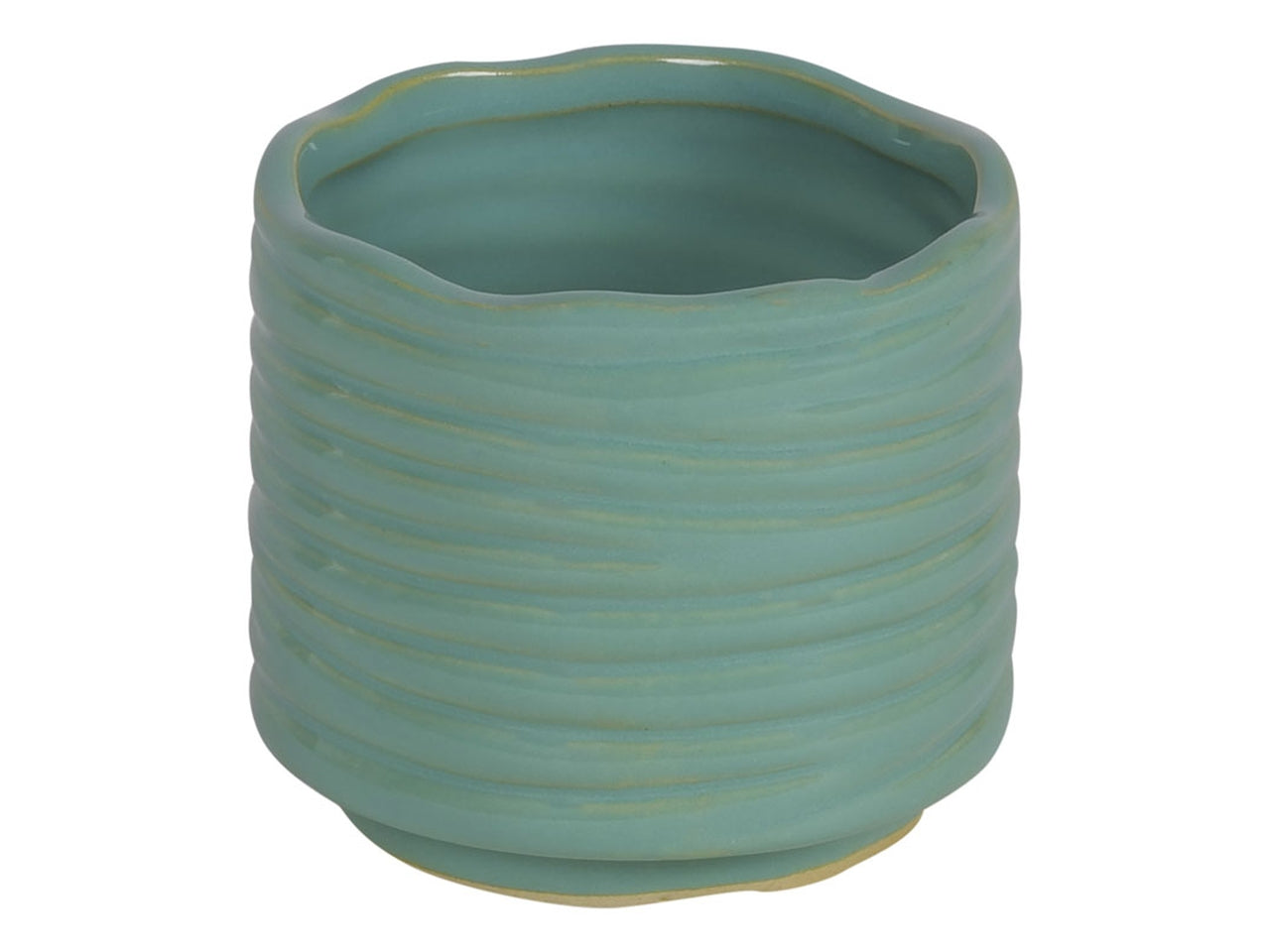 Vaso portapiante in ceramica diametro 9xh.8cm verde
