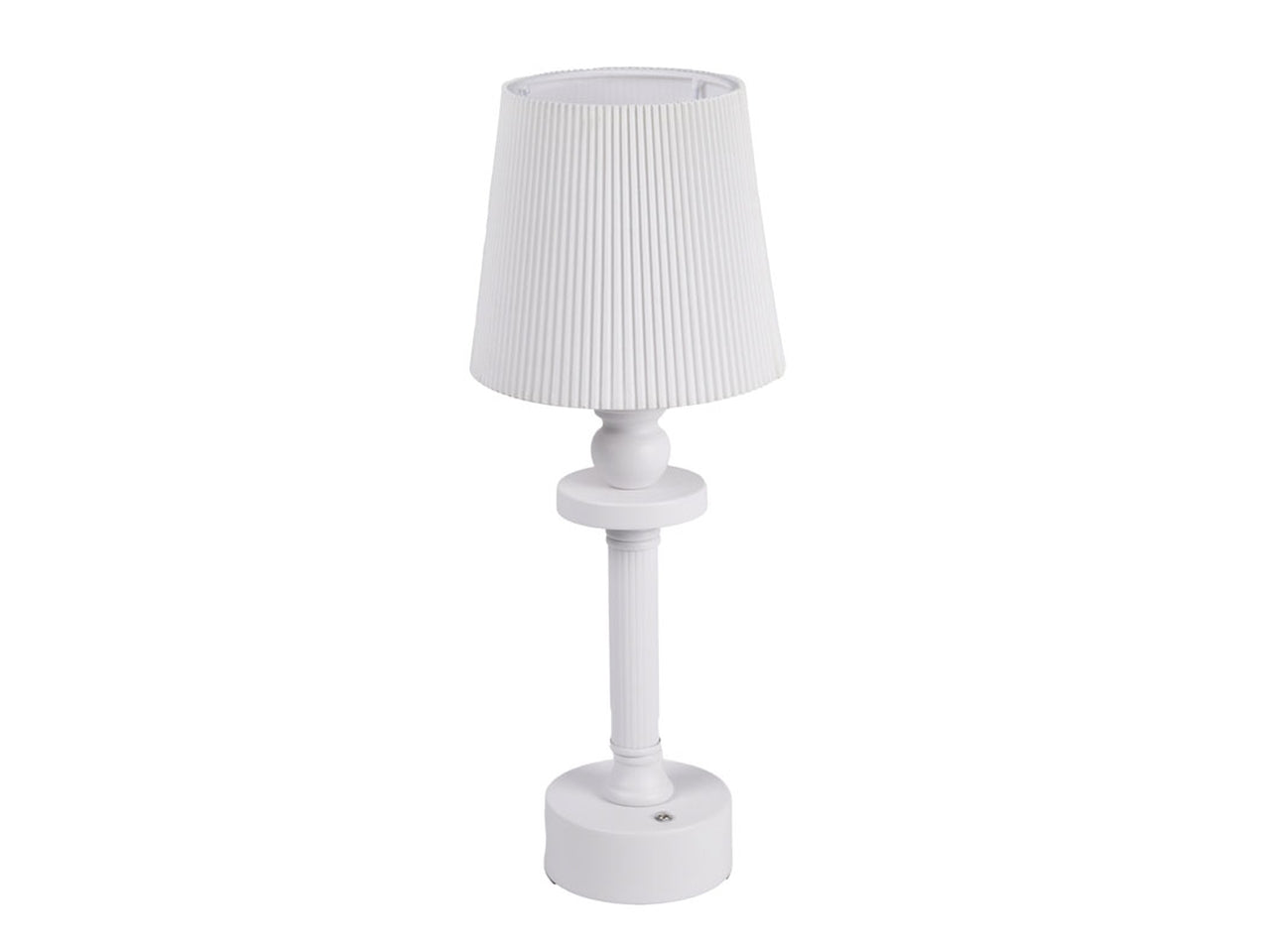 Lampada da tavolo in metallo led touch 16x40cm bianca