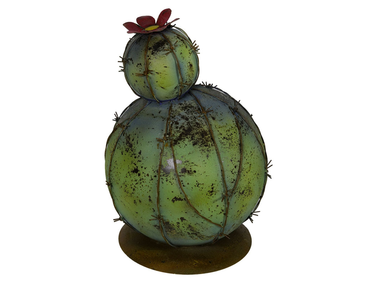 Pianta di cactus in metallo 30xh.46cm verde