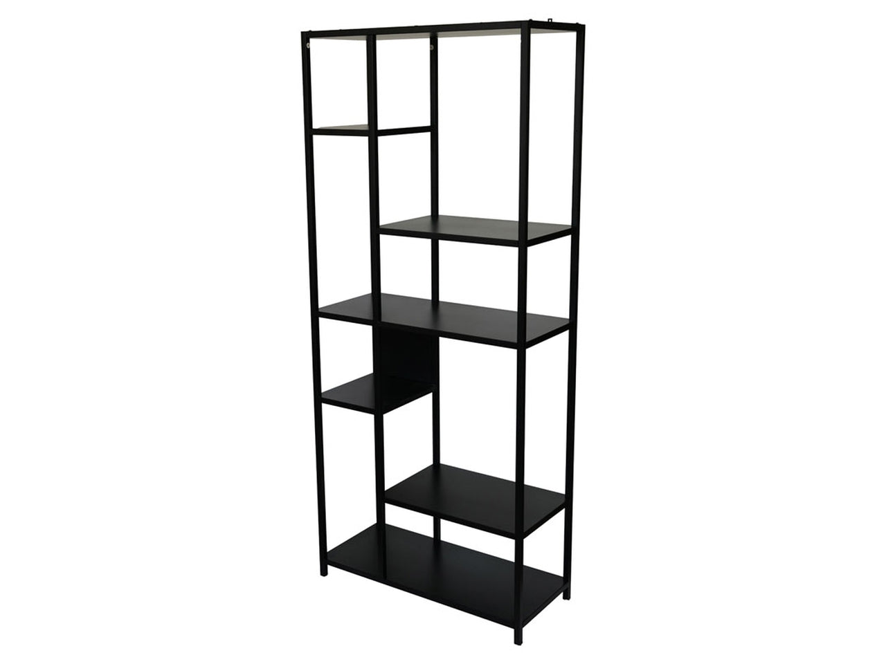 Scaffale etagere in metallo 80x35x185cm nero