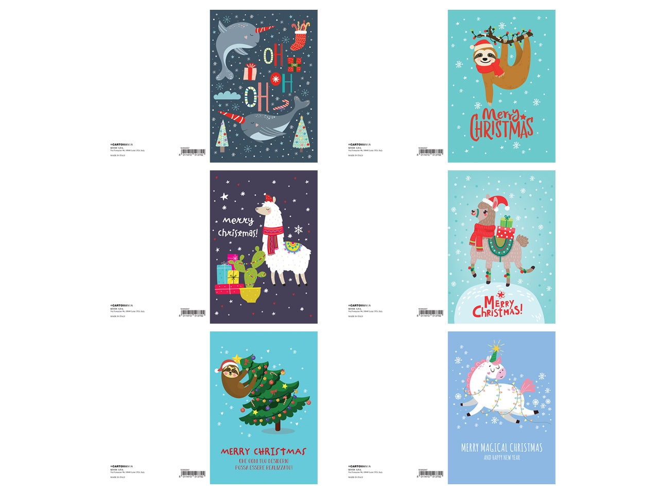 Biglietto natale glitter cartomania greetings