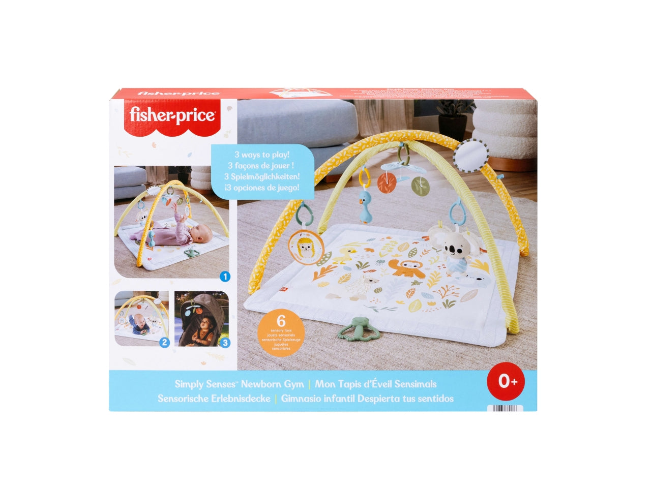 Fisher Price Simply Senses tappetino attivita' per neonati e giochi sensoriali