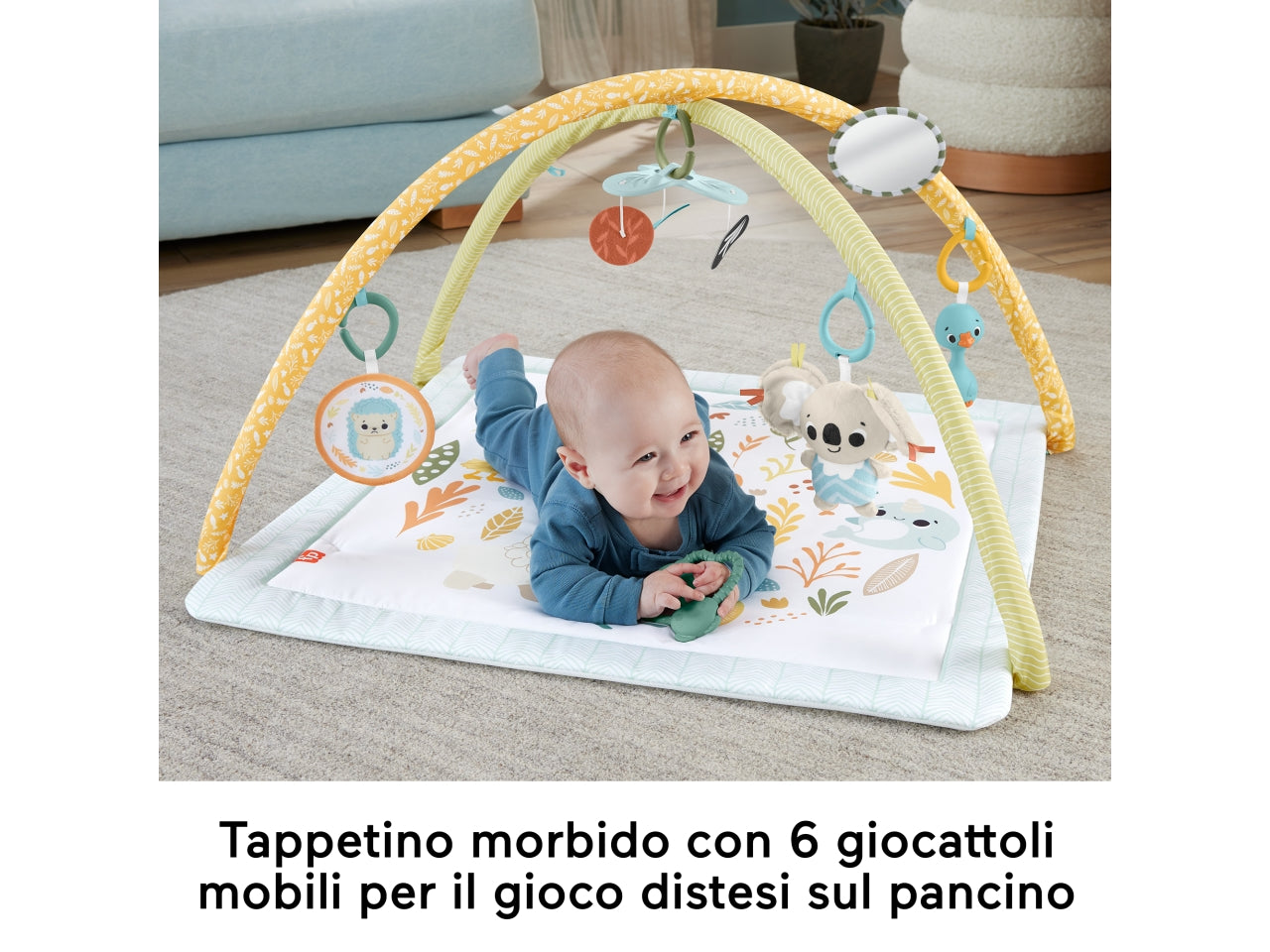Fisher Price Simply Senses tappetino attivita' per neonati e giochi sensoriali
