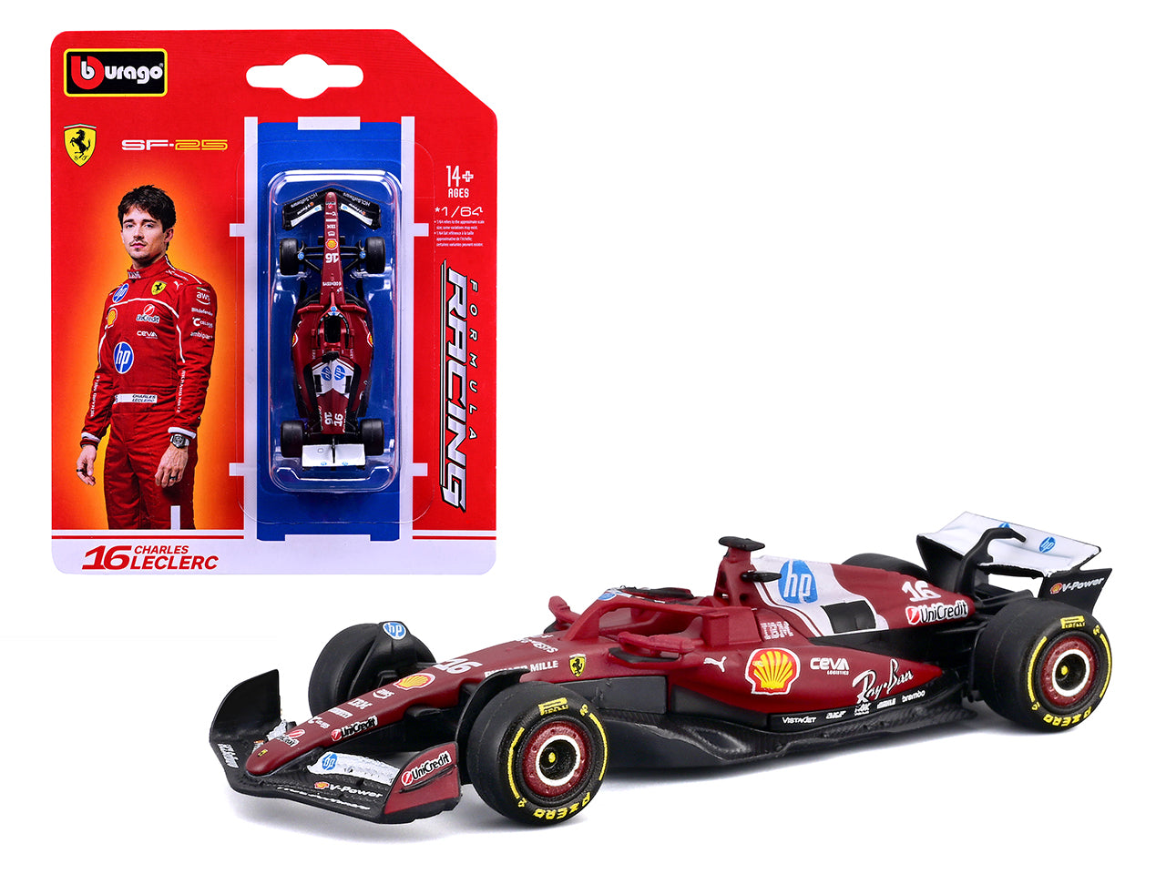 Auto F1 Ferrari SF-25 Charles Laclerc scala 1:64