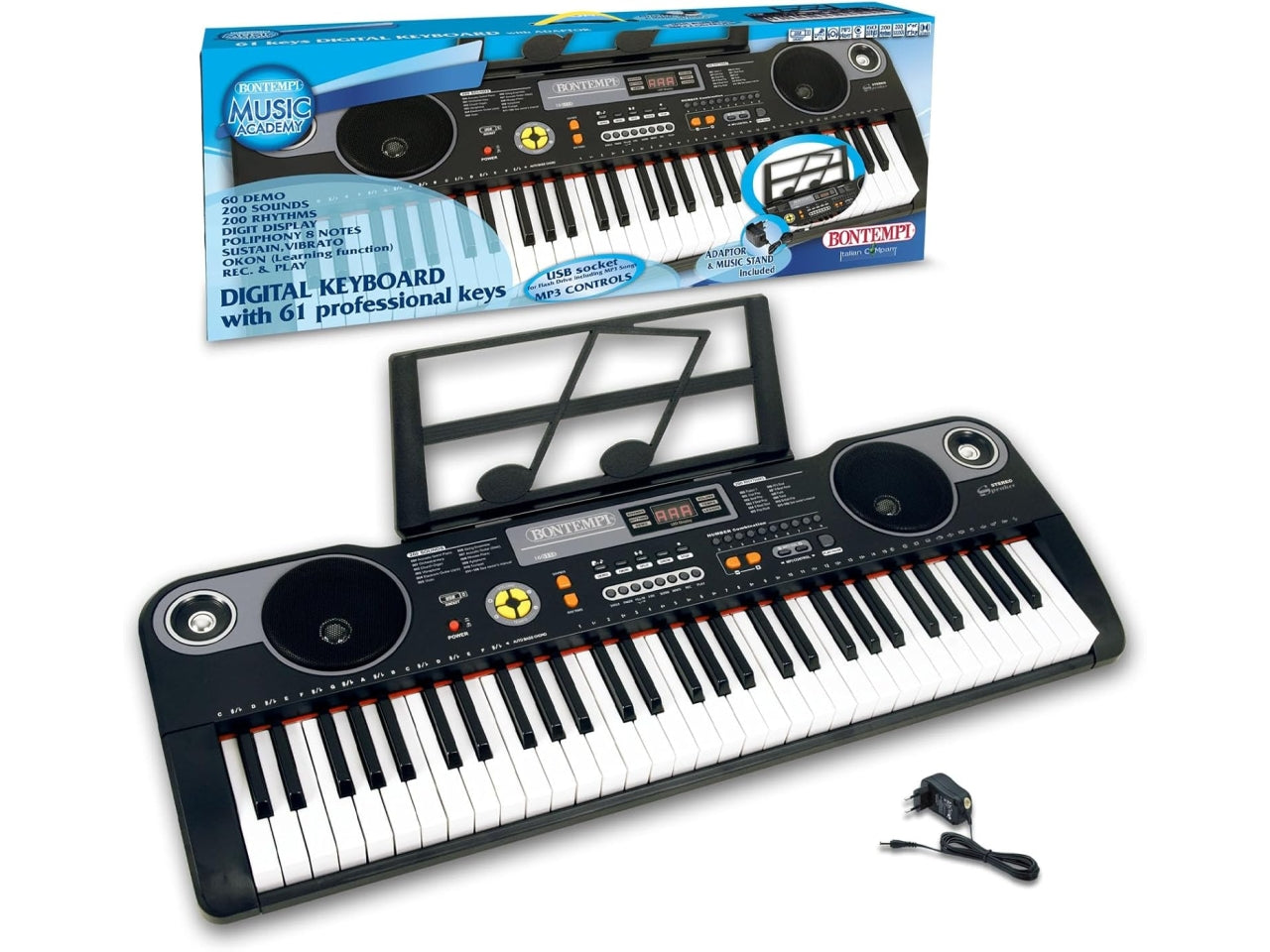 Tastiera digitale 61 tasti a passo professionale con USB