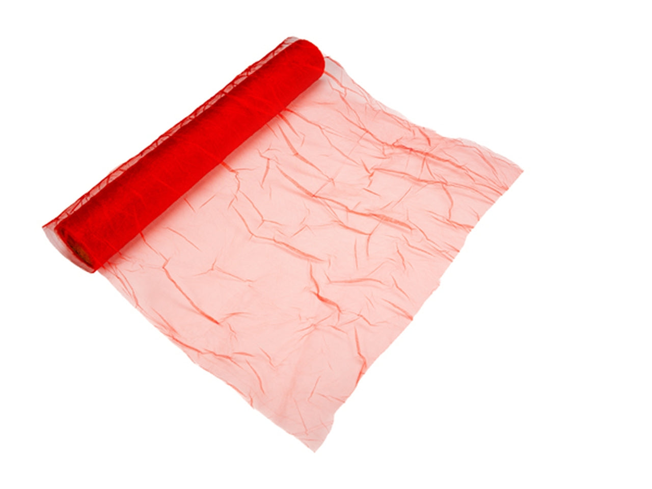 Runner in organza crushed 30cmx5mt panna