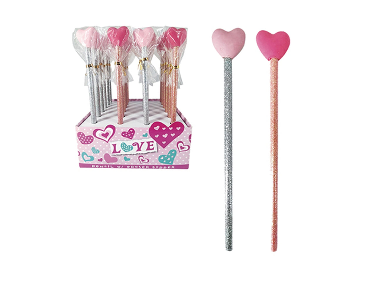Matita con topper cuore24